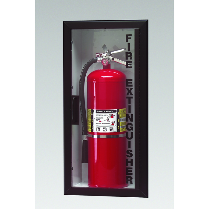 Larsens 24096R Fire Extinguisher Cabinet - Gemini Series, Surface Mounted ADA Compliant, 10 lb Capacity, Acrylic Door, Non-Fire Rated