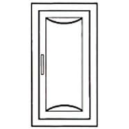 Larsens CB Series Clear Bubble Covers for Cameo Fire Extinguisher Cabinets: CB0621, CB0722, CB1228, CB1229, CB1329, CB3216