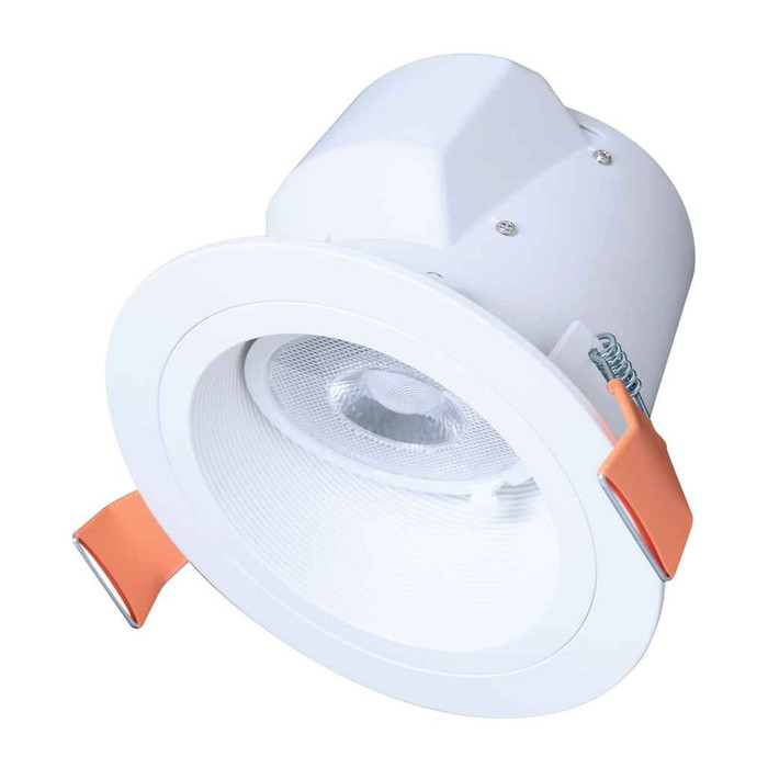 Halo 6-inch RL Slope Ceiling direct mount module, 1500 lumen series, 90 CRI min, 5-color selectable CCT, 120V, Matte white baffle, Direct mount