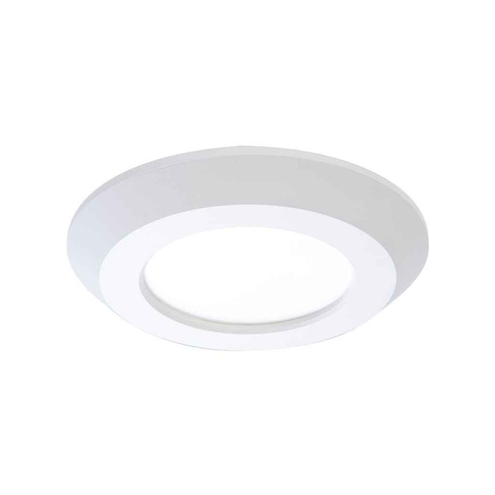 Halo 4" Surface LED Downlight,600 lumens,90CRI Field selecctable,120V, cut 5% dimming driver,Matte White Finish,recyclable 4-color unit carton