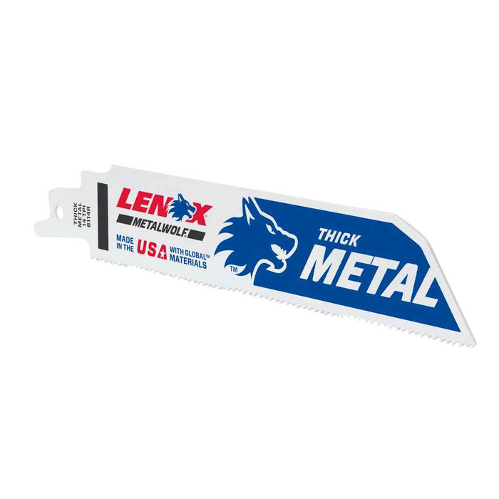 Lenox LENOX Lazer Metal Cutting Reciprocating Saw Blade, Bi-Metal, 6-Inch, 14 Tpi, 5/Pk