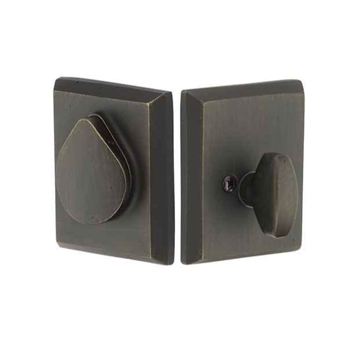 Emtek Emtek Rustic Modern Regular Sandcast Bronze Deadbolt With Flap EMTEK-RUSTIC-MODERN-REGULAR-SB-DEADBOLT-WITH-FLAP