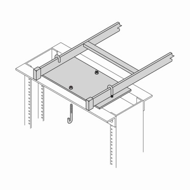 Eaton Support B-Line Eaton auxiliary support kit, Steel, Flat black powder coat ...