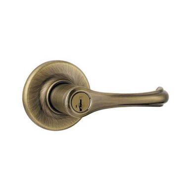Kwikset Dorian Keyed Entry Door Leverset With SmartKey - Venetian Bronze Finish Easy Rekeying