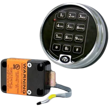 Sargent & Greenleaf Model 6120 Electronic Safe Lock Keypad, Satin Chrome