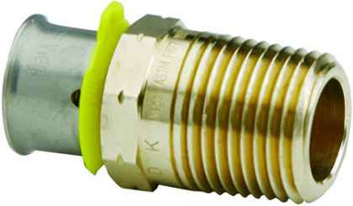 Viega 90526 PureFlow Press adapter Zero Lead Bronze, 1/2'' x 3/4