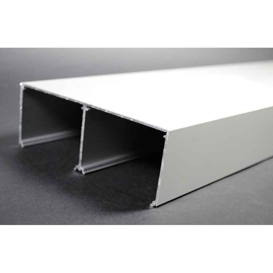 Wiremold ALA4800B Series Dual Compartment Aluminum Raceway Base 120-inch Silver Cable Management System, 100 Pack