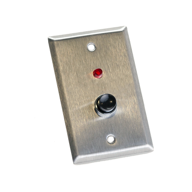 ACSI 1320-2 Pushbutton Switches , Single gang, 1 LED (red or green