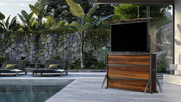75” Weatherproof Outdoor TV Lift Cabinet