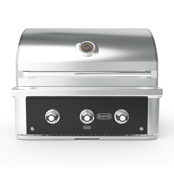 Wildfire Ranch Pro 30" 2‑Burner Built‑In Black Stainless Steel Grill