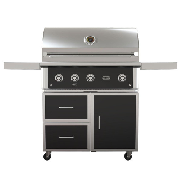 Wildfire Ranch Pro 36" 3‑Burner Built‑In Black Stainless Steel Gas Grill