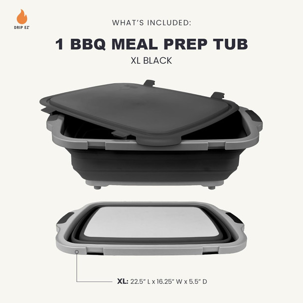 Drip EZ XL Prep Tub Locking Lid V2 - Black