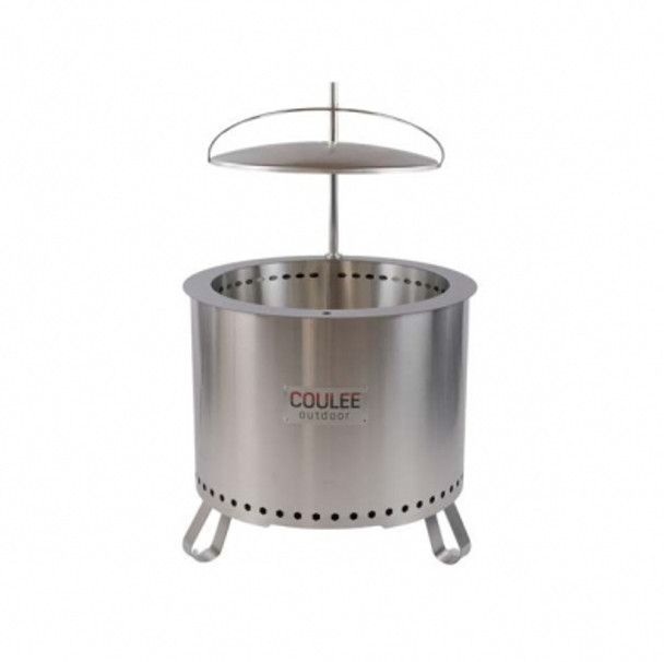 Coulee Colorado XL 21" Fire Pit Kit, Post, Fabric Cover, Fire Poker