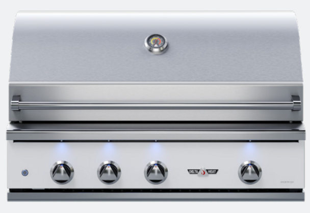  Delta Heat 38" Gas Grill with Infrared Rotisserie - White Control Panel, Color Edition DHBQ38R-W(L/N)