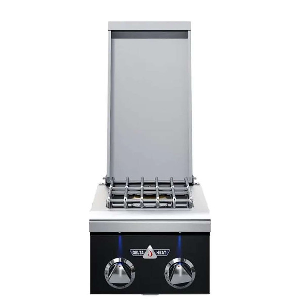 12" Delta Heat Double Side Burner, Black Control Panel (LP/NG)-DHSB2-DK(L/N)