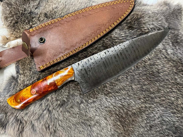 Damascus Sunfire Chef Knife Damascus Sunfire Chef Knife