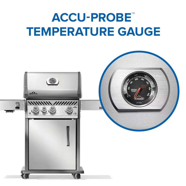 Napoleon Rogue PRO 425 3-Burner Propane Grill w/ Infrared Side Burner - RP425SIBPSS-2
