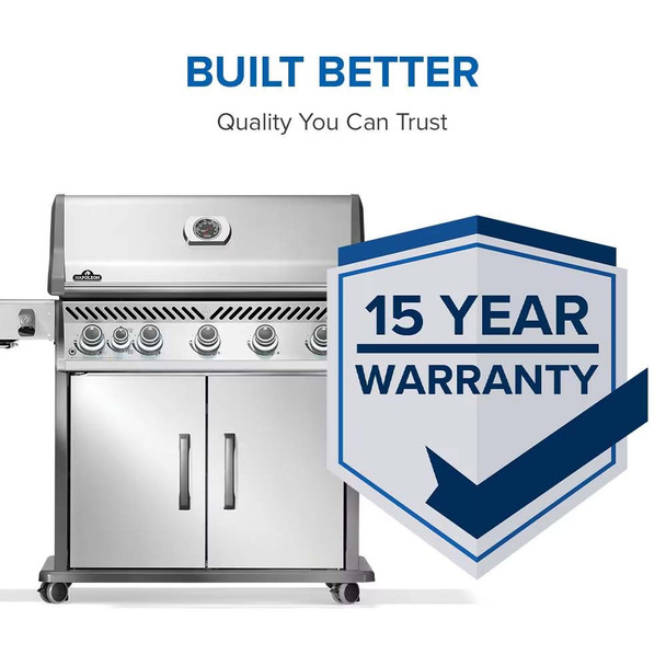 Napoleon Rogue PRO 625 5-Burner Propane Grill w/ Infrared Side Burner - RP625SIBPSS-2