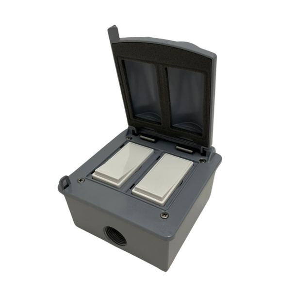 Bromic Heating Manual Dual 20 AMP Switch 120 - 277V Outdoor Kit - BH3130082