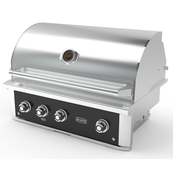 Wildfire Ranch Pro 36" 3‑Burner Built‑In Black Stainless Steel Gas Grill