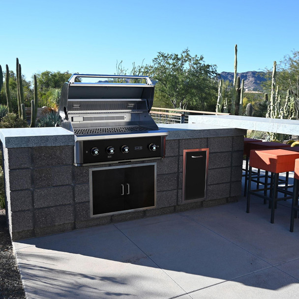 Wildfire Ranch Pro 36" 3‑Burner Built‑In Black Stainless Steel Gas Grill