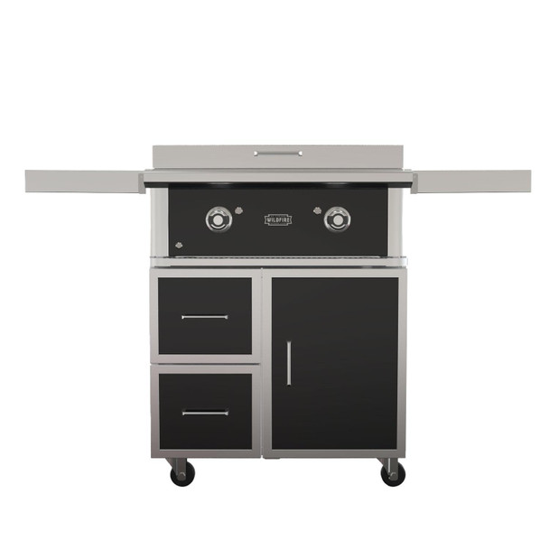 Wildfire Ranch Pro 30" 2‑Burner Built‑In Black Stainless Steel Gas Griddle