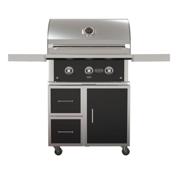 Wildfire Ranch Pro 30" 2‑Burner Built‑In Black Stainless Steel Gas Grill