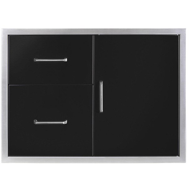 Wildfire 30 X 21 Black 304 SS Door/Drawer Combo