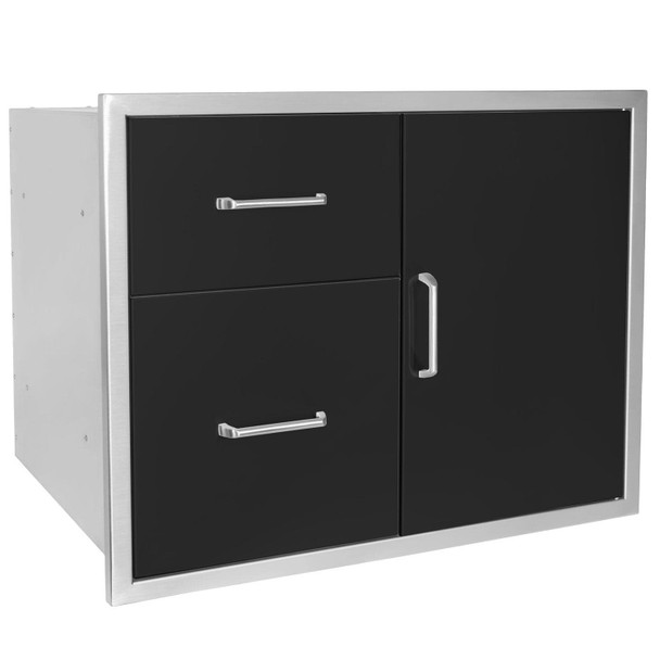 Wildfire 30 X 24 304 Black SS Access Door & Double Drawer Combo