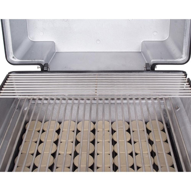 PGS A30 Cast Aluminum Natural Gas Grill On Black Portable Pedestal Base
