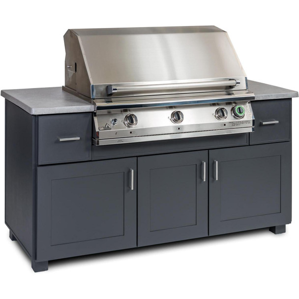 PGS 67" Modano BBQ Island with T‑Series 39" Commercial Natural Gas Grill & Timer – 67 MOD