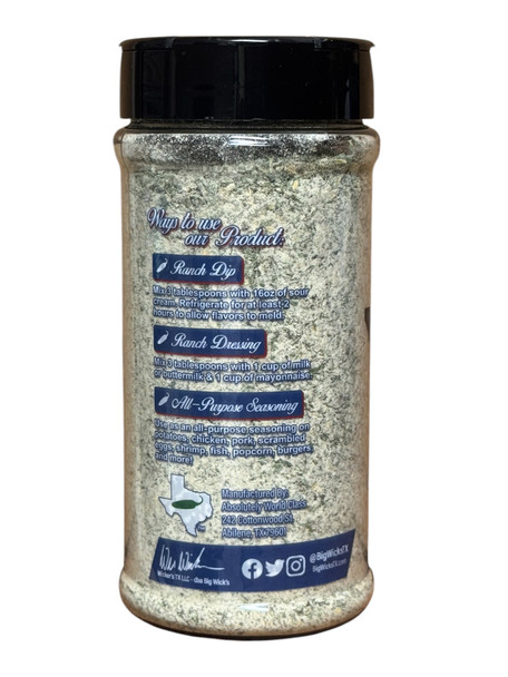 Big Wick's Smoked Jalapeño Ranch Mix - side view