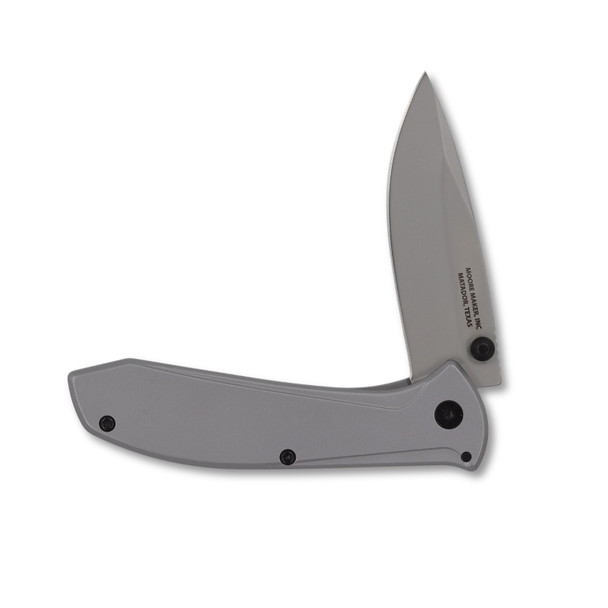 Moore Maker - 4" Silver Aluminum Self-Assist Liner Lock Knife - view 1