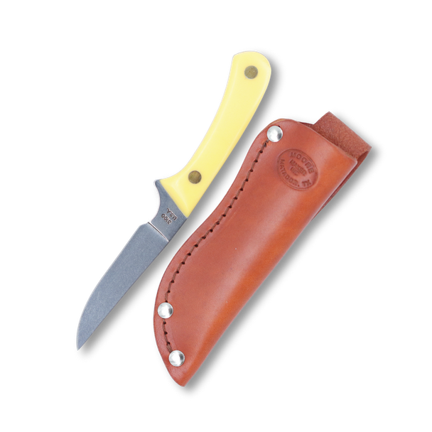 Moore Maker - 6 5/8" Yellow Delrin Small Game Hunter with Sheath - view 2