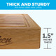 Acacia XL 16" x 13" Cutting Board w/Grooves & Handles