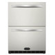 Wildfire 24" Built‑In Stainless Steel Dual Drawer Outdoor Refrigerator