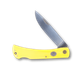 Moore Maker - 4 5/8" Yellow Delrin Lockback Sodbuster - view 1