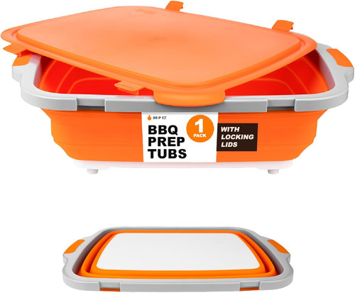 Drip EZ XL Prep Tub Locking Lid V2 - Orange