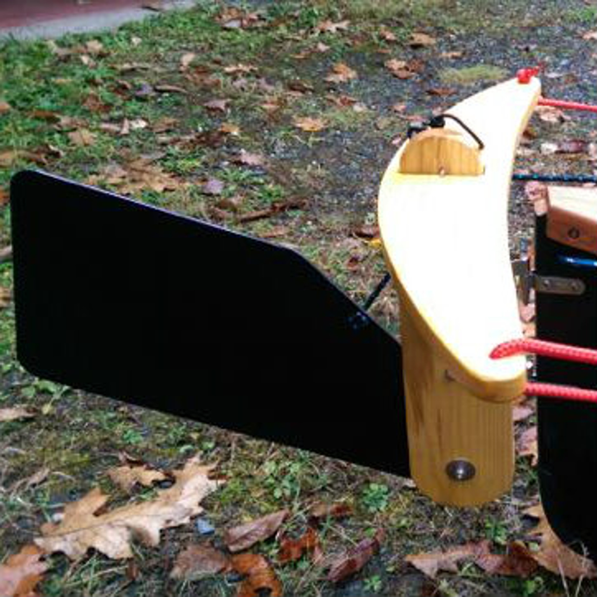 how to construct rudder for a canoe