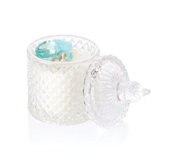 Blue Aura Crystal Candle & Diffuser - Value Pack - Elegant Bomboniere