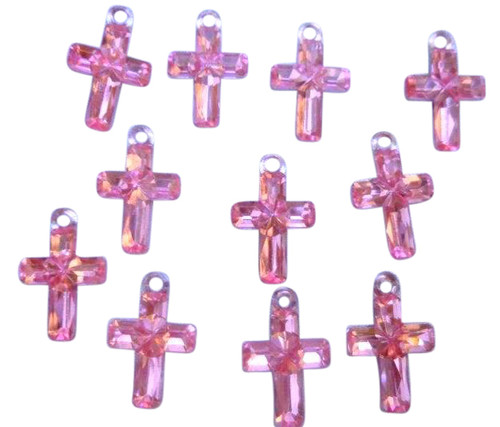 Acrylic Coloured Cross Bomboniere Attachment - Pkt 20