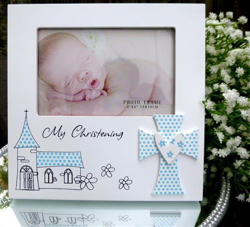 Bomboniere My Christening Photo Frame- Large White