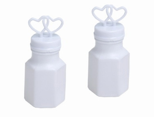 Bubbles - Double White Heart Set of 24