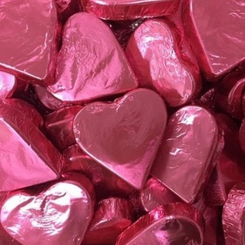 Chocolates Large Foiled Hearts - 50 pc