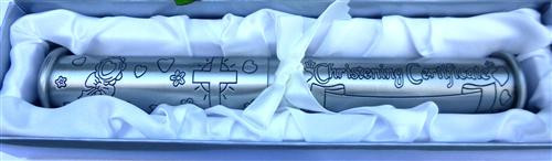 Christening Pewter Certificate Holder