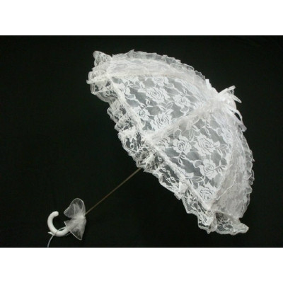 Classic White Lace Wedding Parasol