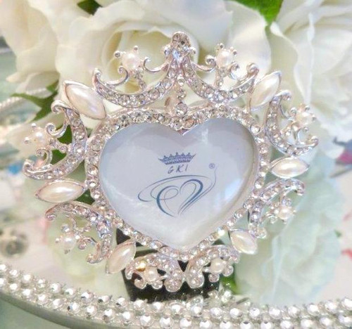 Pearl and Diamante Bomboniere Photo Frame