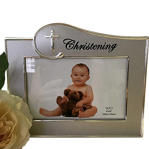   Christening Silver Photo Frame