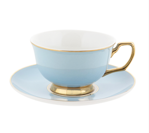 Luxury Tea Cup & Saucer Powder Blue