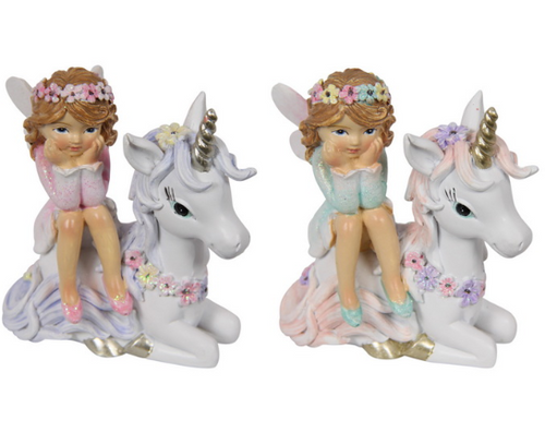Fairy Sitting On Unicorn Favour